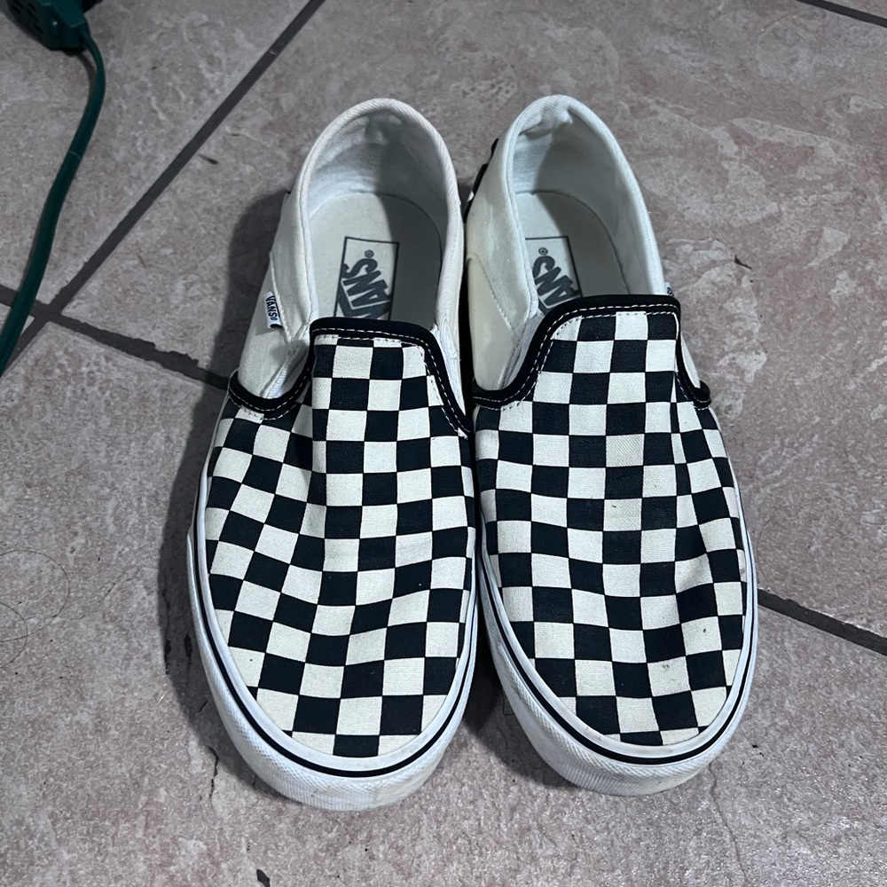 Black checkered vans